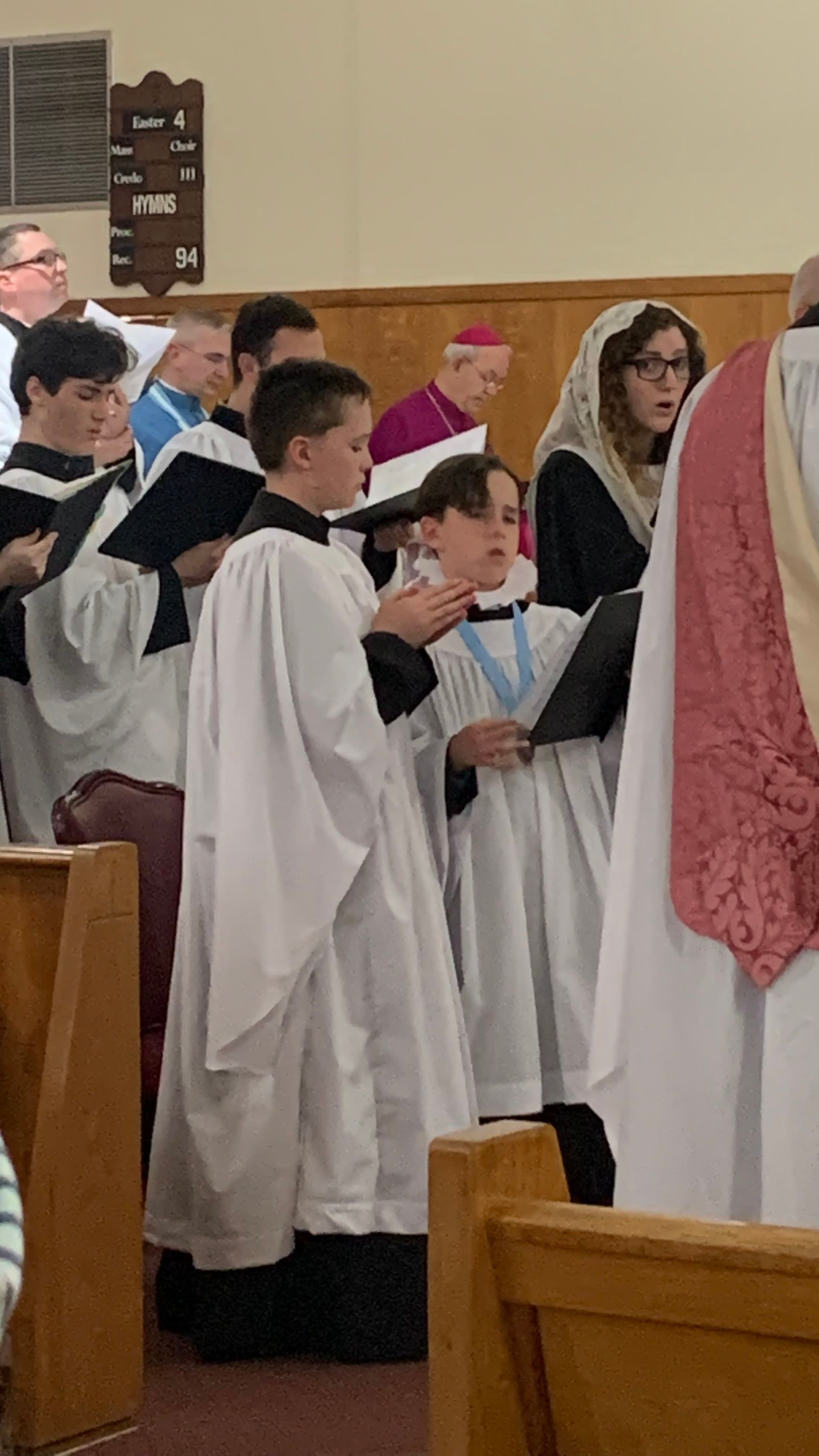 TSG boys singing with St. Dunstan's Schola